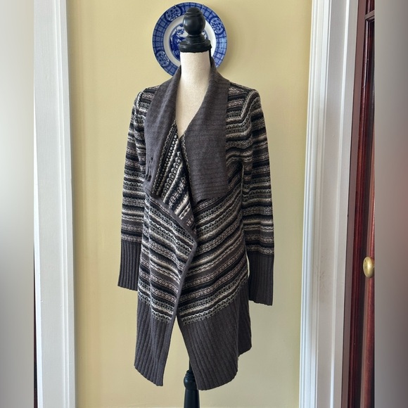 Eddie Bauer | Wool/Cashmere Blend Open Front Drape Cardigan - Picture 1 of 9